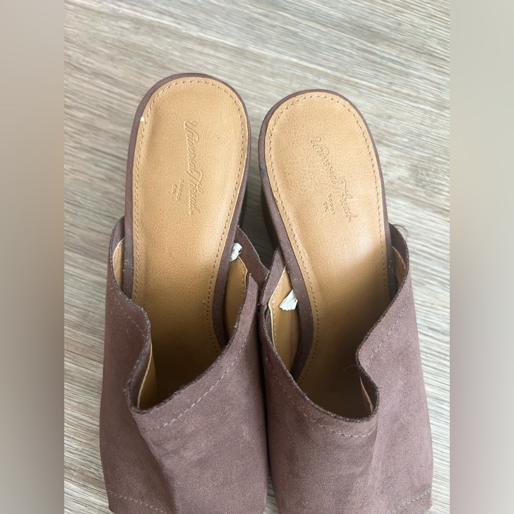 Universal Thread Norelle Womens Microsuede Chunky Heel Open Toe Mules 9 - Picture 5 of 6